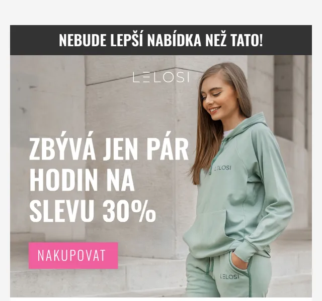 LELOSI: 30% sleva na tepláky a mikiny – červen 2026 | Nuslet.cz