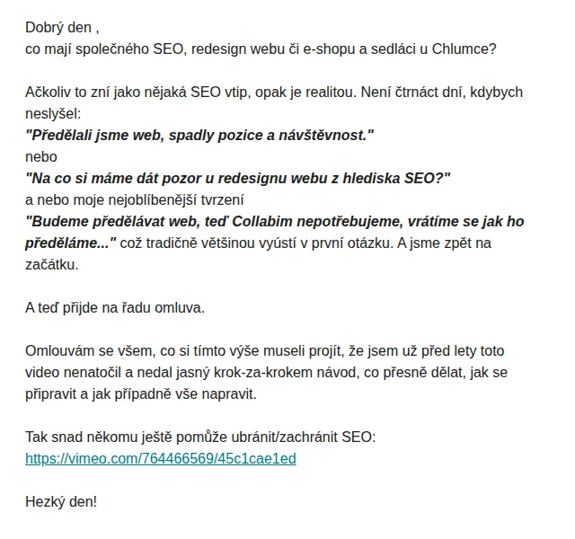 Collabim: Jak na SEO redesign webu bez ztráty pozic – červen 2026 | Nuslet.cz