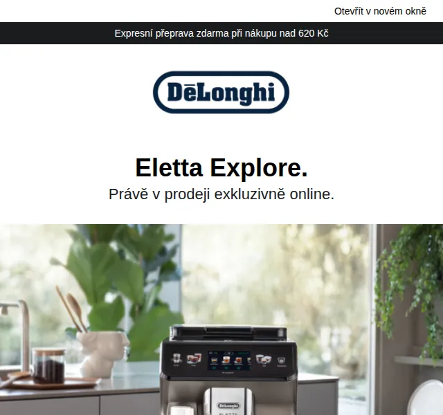 De'Longhi: Nový kávovar Eletta Explore s dárkem zdarma – červen 2026 | Nuslet.cz