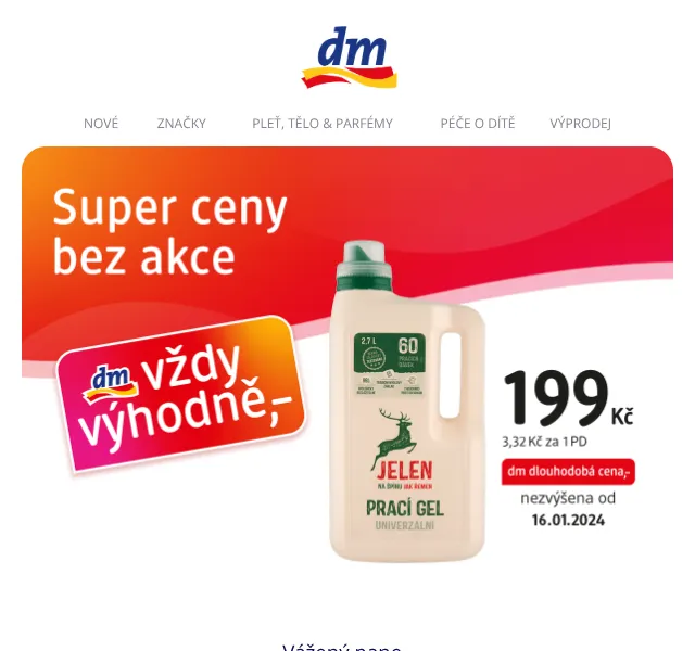 dm Drogerie: dlouhodobé ceny bez akce – září 2026