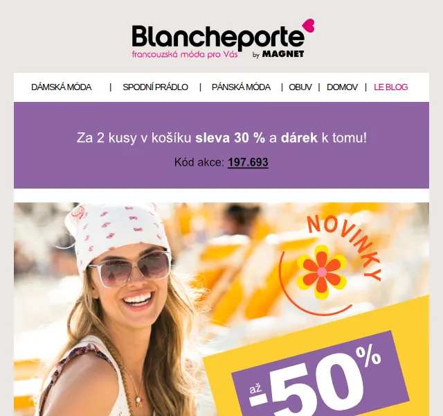 Blancheporte: Až -50 % na letní novinky v módě – červen 2026 | Nuslet.cz