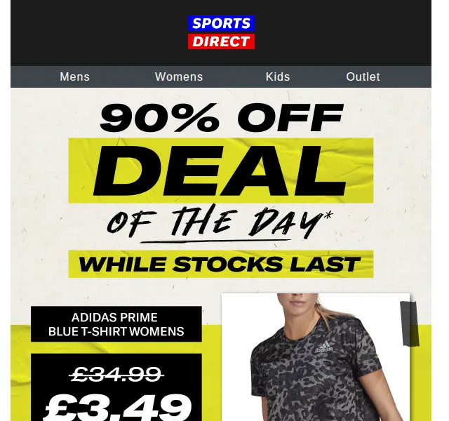 Sportsdirect: 90% sleva na Adidas tričko – červen 2026 | Nuslet.cz