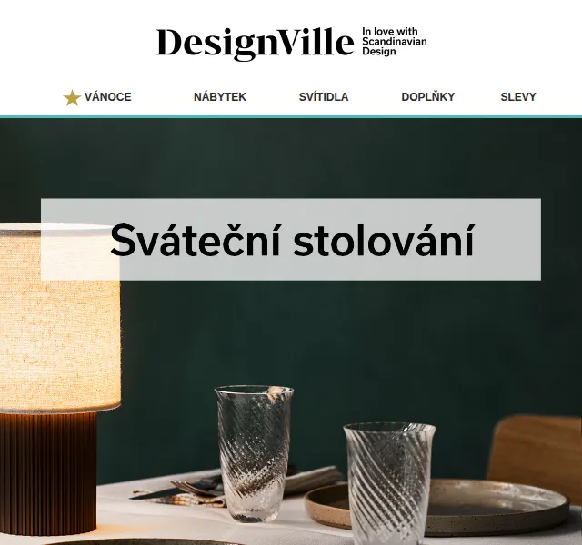 DesignVille: sváteční stolování se slevou 5 % – červen 2026 | Nuslet.cz