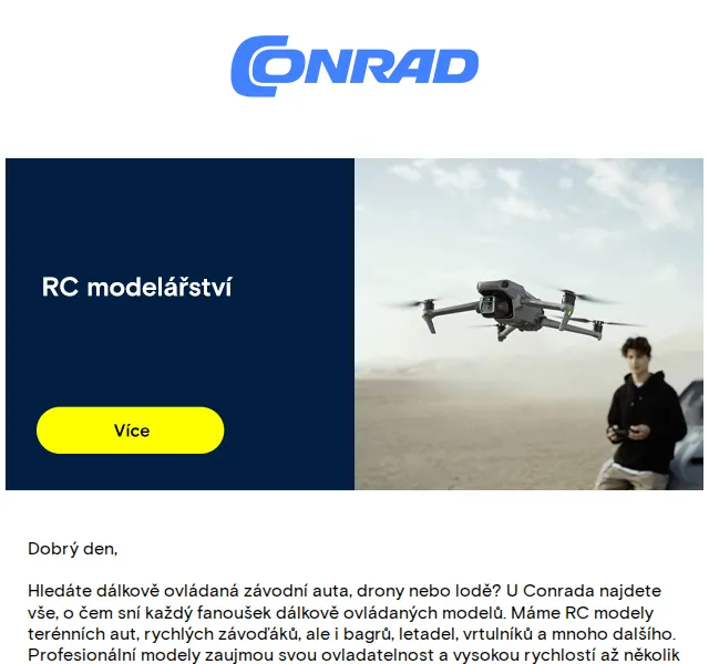 Conrad Electronic: RC modely aut, drony a lodě – červen 2026 | Nuslet.cz