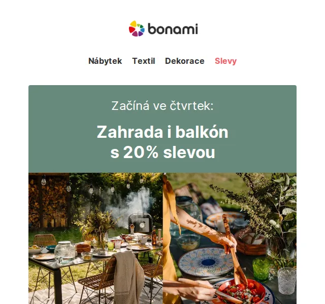 Bonami: Mid Season Sale a slevy 20–25 % – červen 2026 | Nuslet.cz