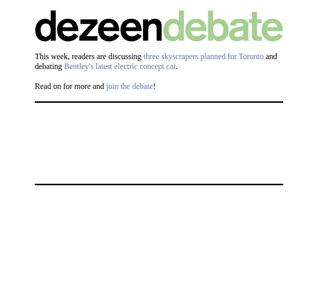 Dezeen Daily: Kontroverzní debata o architektuře – červen 2026 | Nuslet.cz