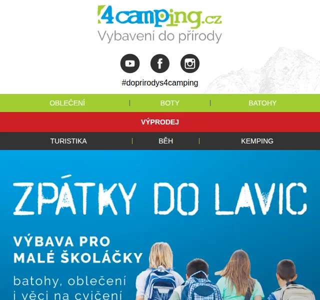 4camping.cz: Výbava pro malé školáčky – červen 2026 | Nuslet.cz