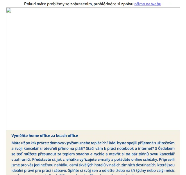 Čedok: Vyměňte home office za beach office – červen 2026 | Nuslet.cz