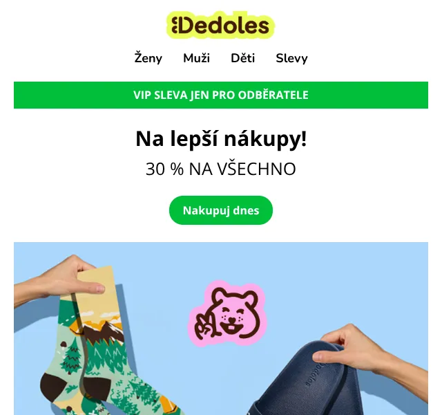 Dedoles: 30 % sleva na všechno – květen 2026 | Nuslet.cz
