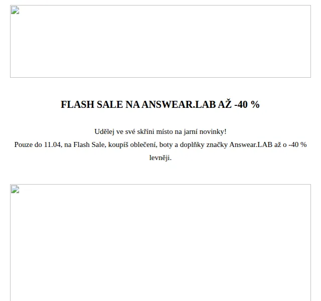 ANSWEAR: Flash Sale Answear.LAB -40% – červen 2026 | Nuslet.cz
