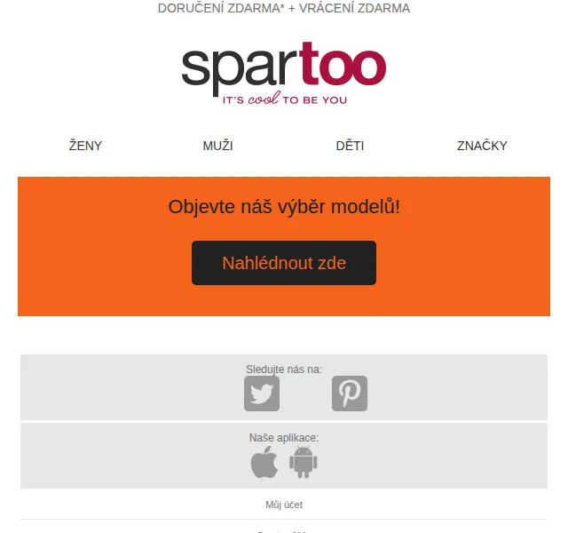 Spartoo: Doprava zdarma a vrácení zdarma – červenec 2026 | Nuslet.cz