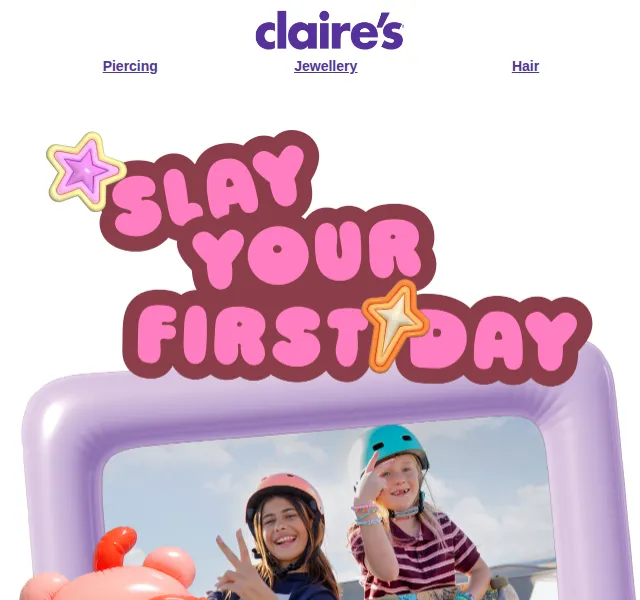 Claire's: Akce Back to School – červenec 2026 | Nuslet.cz