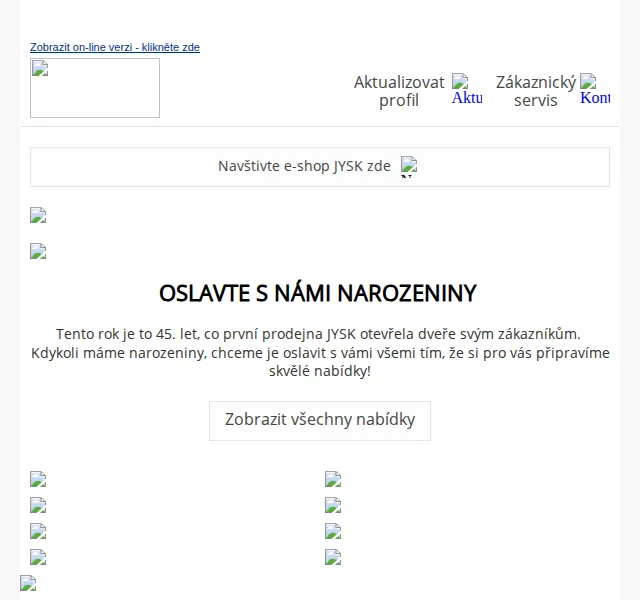 JYSK: Slevy až 60 % na narozeniny – červenec 2026 | Nuslet.cz