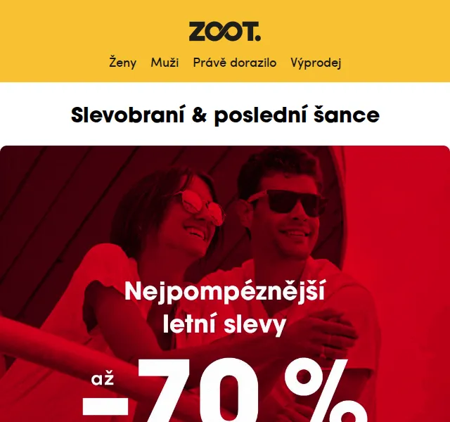 ZOOT: Až −70 % + 33 % na ZOOT – do půlnoci 27. 6. | Nuslet.cz