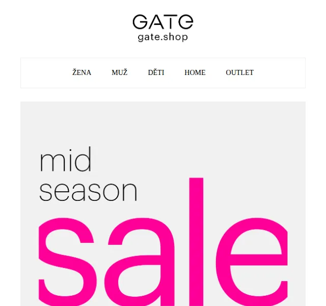 Gate.shop: MID SALE slevy – červenec 2026 | Nuslet.cz