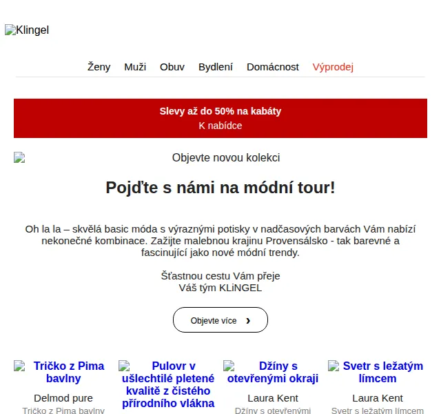 KLiNGEL: Slevy až 50 % na kabáty – červen 2022 | Nuslet.cz