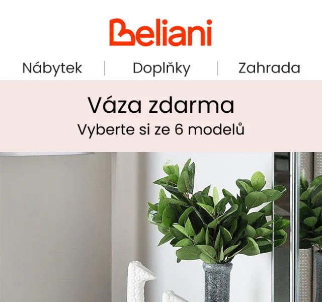 Beliani.cz: Váza zdarma od 3500 Kč – červen 2026
