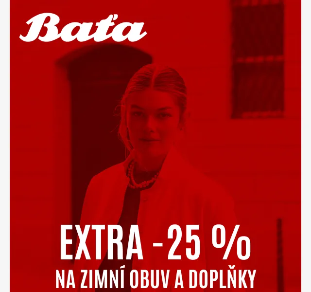 Baťa: Extra -25 % na zimní obuv – únor 2025 | Nuslet.cz