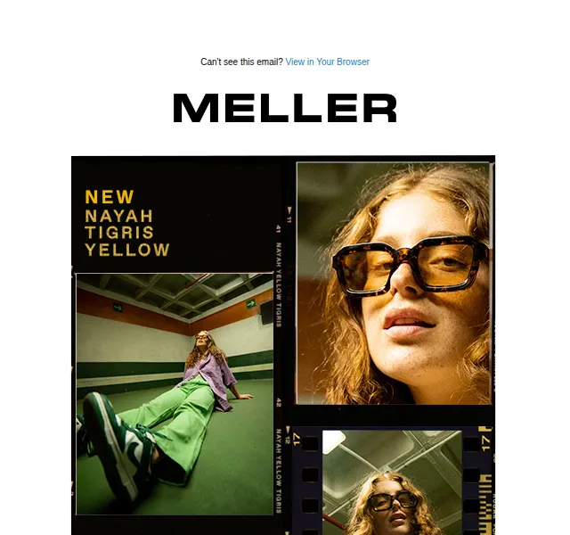 Meller: sluneční brýle Nayah Yellow, Fog a Red Brown – červen 2026 | Nuslet.cz
