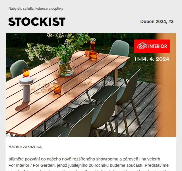 Stockist: For Interior / For Garden veletrh a nový showroom – duben 2024 | Nuslet.cz