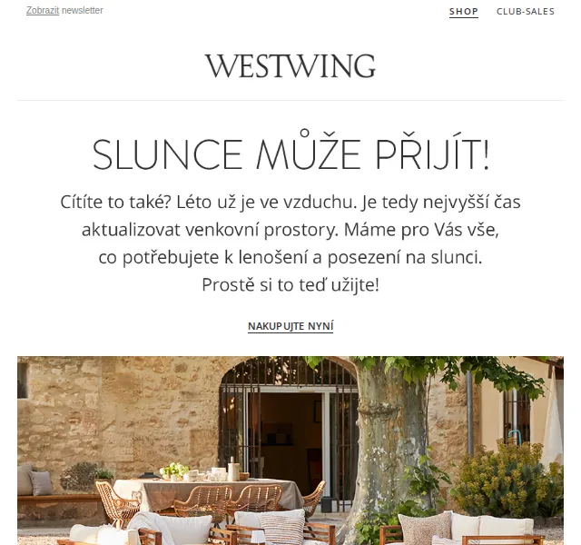Westwing: Exteriér – léto přichází! – červen 2026 | Nuslet.cz