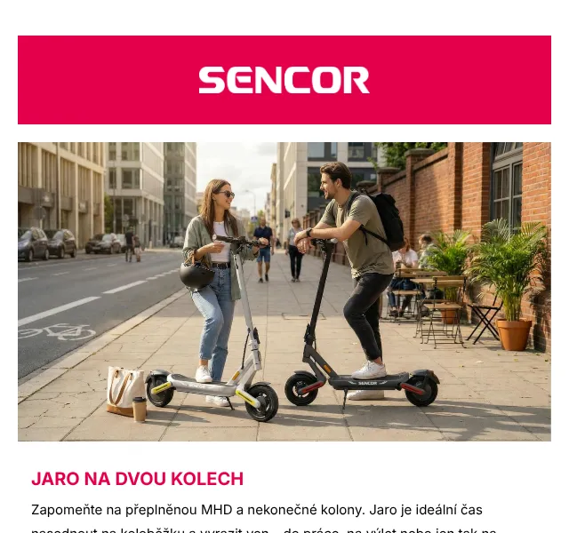 Sencor koloběžky – sleva na X70, S80, S71 – květen 2026
