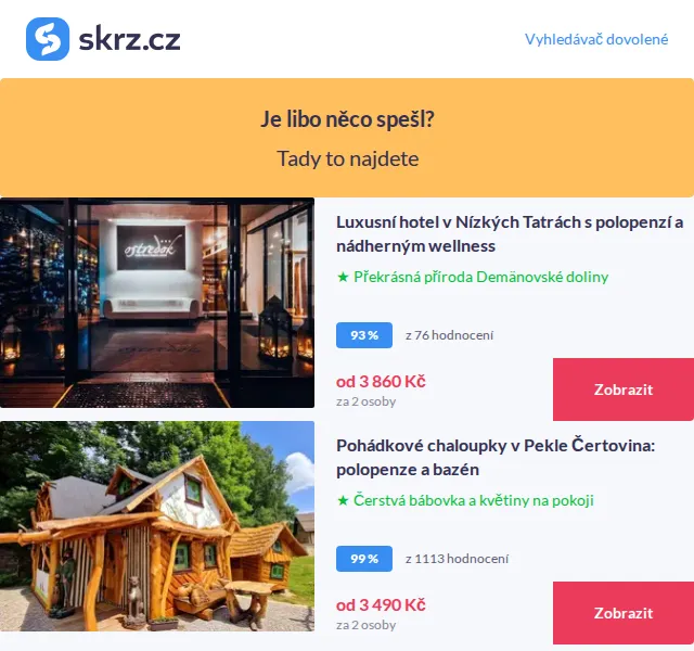 Vánoce na Skrz: výjimečná ubytování od 1 690 Kč – červen 2026 | Nuslet.cz