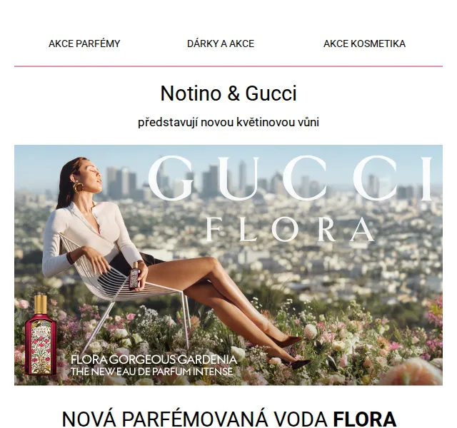 Notino: Gucci Flora Gorgeous Gardenia Intense + dárek – červenec 2026 | Nuslet.cz