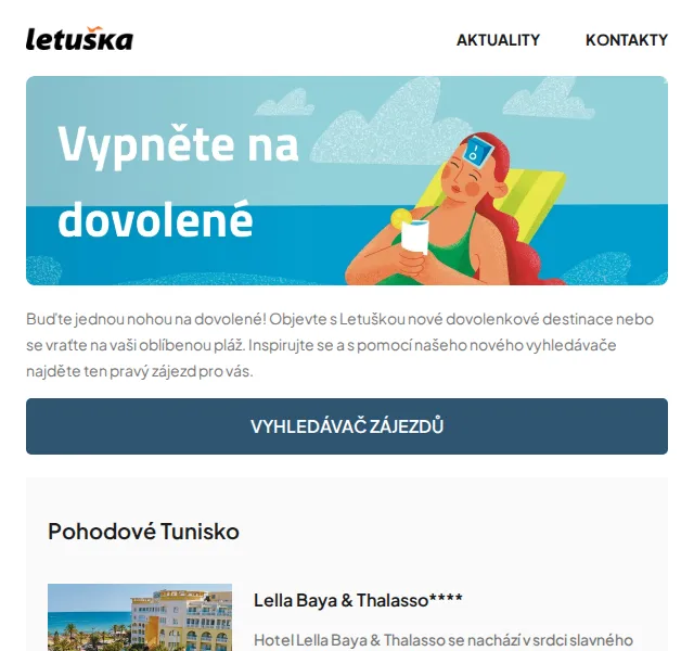 Letuška: Dovolená v Tunisku, Dubaji a Bahamách od 9 635 Kč – červen 2026 | Nuslet.cz