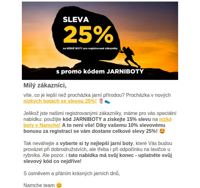 Namcheshop: Nízké boty se slevou 25 % – červen 2026 | Nuslet.cz