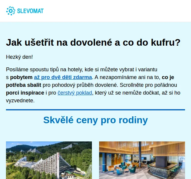 Slevomat: Rodinná dovolená v Polsku, Maďarsku i ČR – červen 2026 | Nuslet.cz