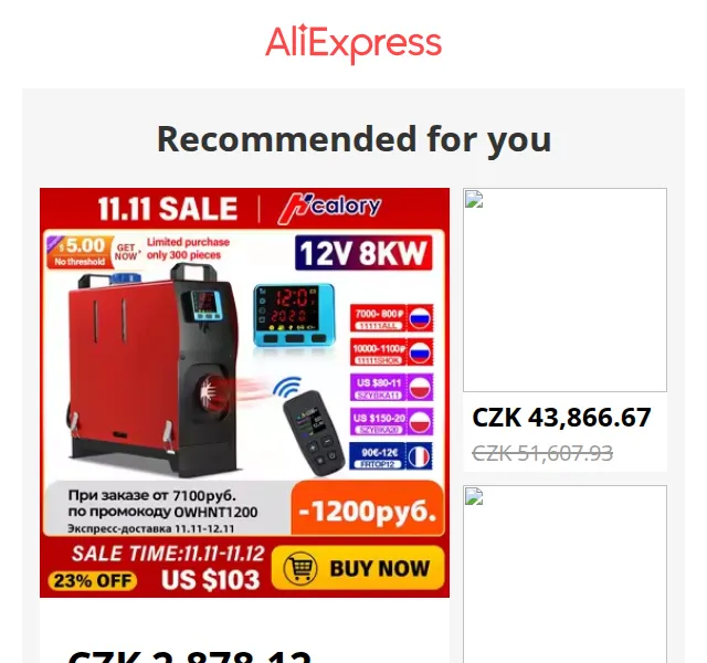 AliExpress: All In One Diesel Heater od 1 kW – červenec 2026 | Nuslet.cz