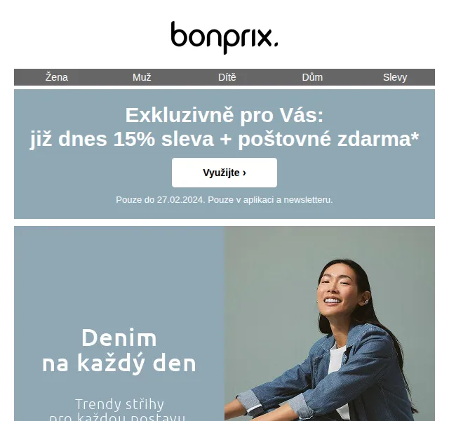 bonprix: 15% sleva a poštovné zdarma – červen 2026 | Nuslet.cz