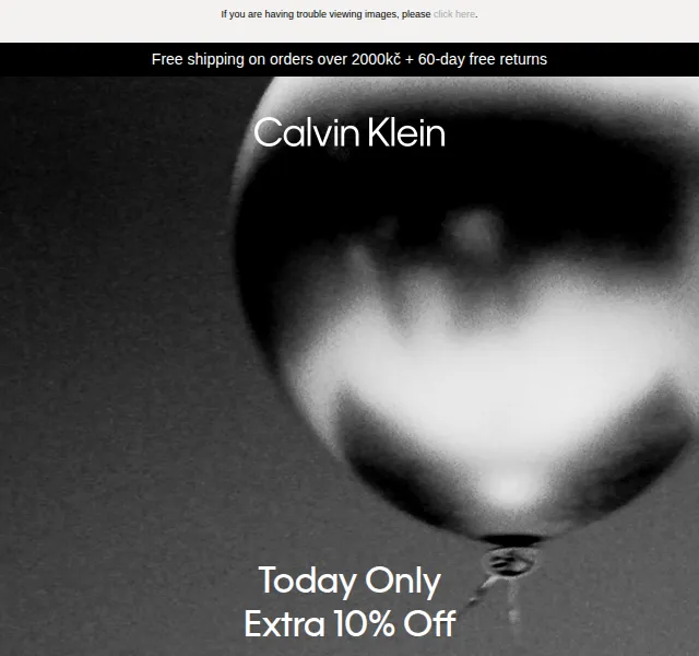 Calvin Klein: Cyber Monday – až 40 % + extra 10 % sleva – červenec 2026 | Nuslet.cz