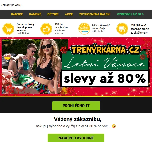 Trenýrkárna.cz: výprodej až 80 % na spodní prádlo – červenec 2026 | Nuslet.cz