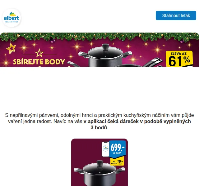 Albert: Tefal a LEGO – sbírejte body a ušetřete až 70 % – červen 2026 | Nuslet.cz