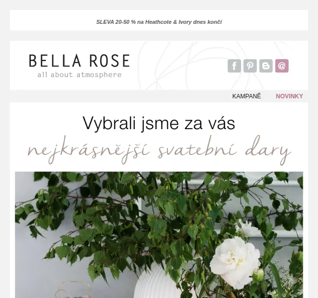 Bella Rose: Svatební dary a dekorace se slevou až 50 % – červen 2026 | Nuslet.cz