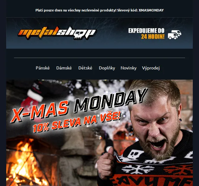 METALSHOP: X-MAS MONDAY 10% sleva na vše – červen 2026 | Nuslet.cz