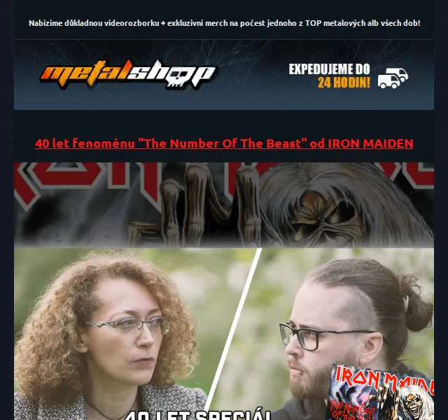METALSHOP: Iron Maiden merch a videorozborka – červen 2026 | Nuslet.cz