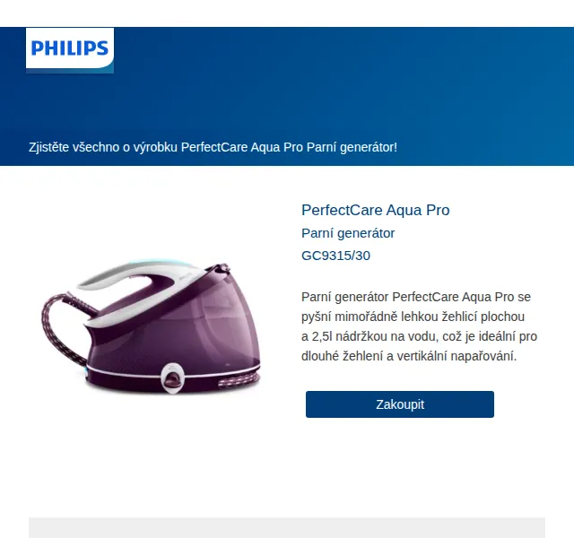 Philips: Parní generátor PerfectCare Aqua Pro – červen 2026 | Nuslet.cz