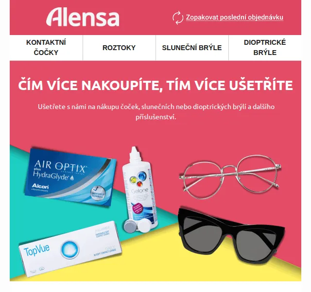 Alensa: sleva až 300 Kč na čočky a sluneční brýle – červen 2022 | Nuslet.cz