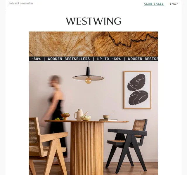 Westwing: Bestsellery ze dřeva až -60 % – červen 2026 | Nuslet.cz