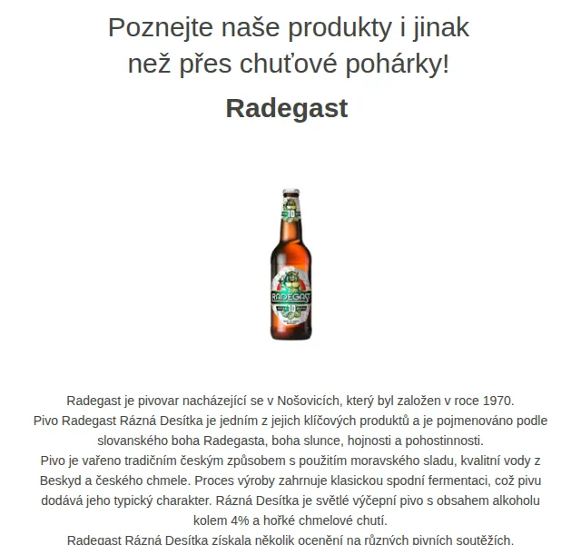 Váš HRUŠKA tým: Tradiční české pivo Radegast – červen 2026 | Nuslet.cz