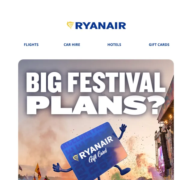 Ryanair: Dárkové karty na lety – červenec 2026