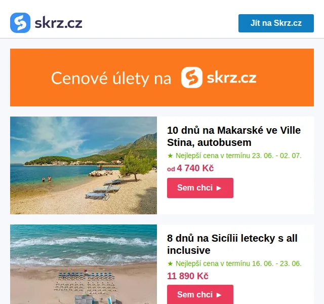 Vánoce na Skrz: 10 dní Makarská od 4 740 Kč – červen 2026 | Nuslet.cz