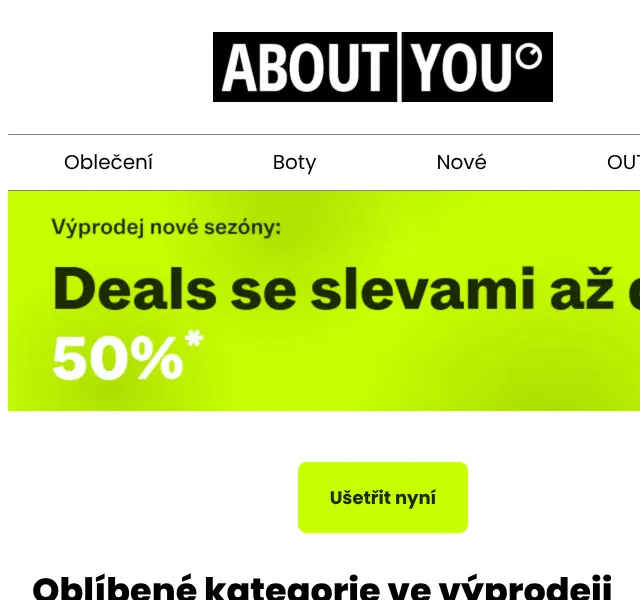 ABOUT YOU: Slevy až 50 % na módní značky – září 2026
