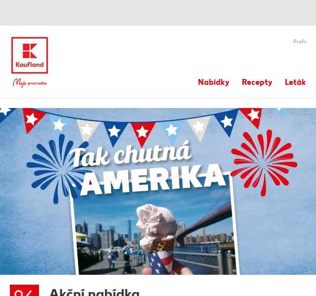 Kaufland: Amerika v akci – hovězí steak, Pepsi, Manhattan zmrzlina – červen 2026 | Nuslet.cz