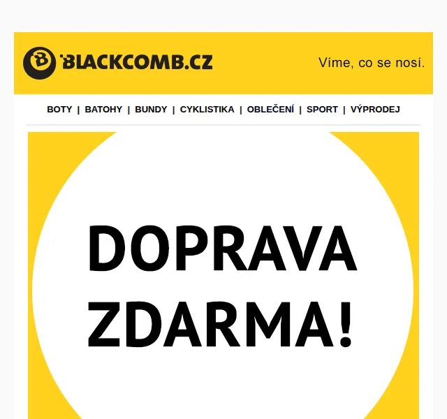 Blackcomb.cz: Martin přiváží dopravu zdarma nad 300 Kč – červen 2026 | Nuslet.cz