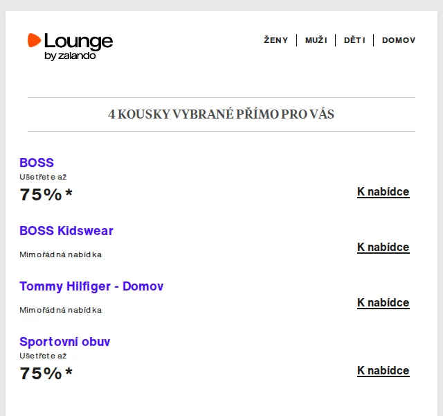 Lounge by Zalando: BOSS, Tommy Hilfiger & Burton – červen 2026 | Nuslet.cz