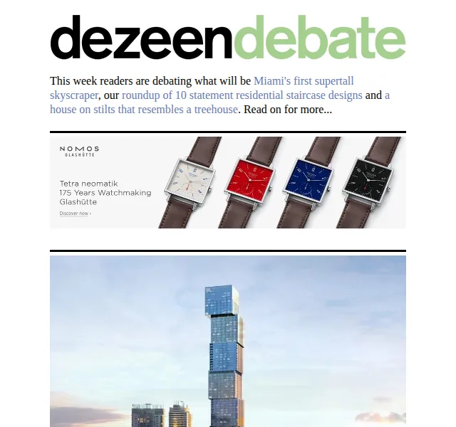 Dezeen Daily: architektura a design – červen 2026 | Nuslet.cz